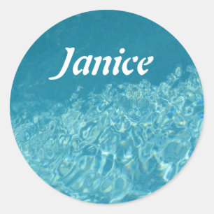 Water Effect Classic Round Sticker