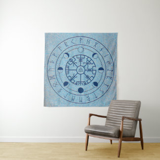 Water Element Norse Runes Altar Cloth - Tarot Clot Tapestry