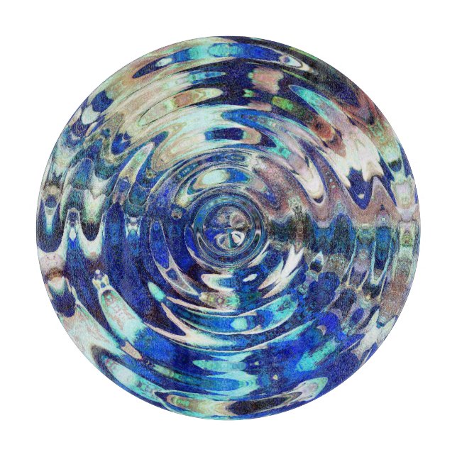 WATER Element Ripple Pattern Cutting Board (Front)