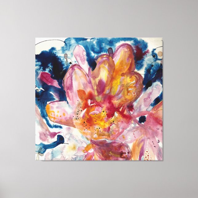 water flower canvas print (Front)