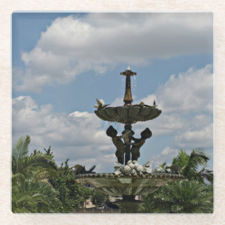 Water Fountain in the Park  Glass Coaster