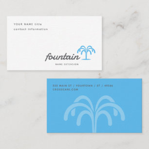 Water Fountain Logo Modern Business Card