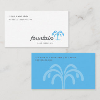 Water Fountain Logo Modern  Business Card