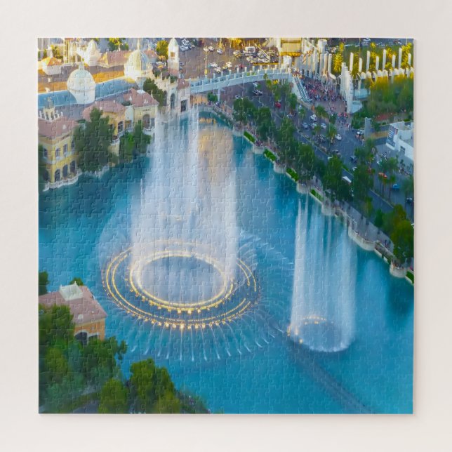 Water Fountains in Las Vegas Jigsaw Puzzle (Vertical)