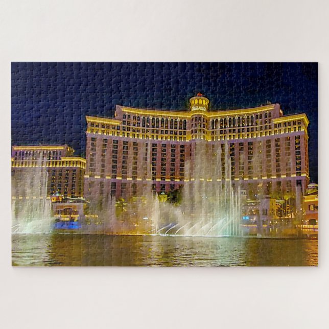 Water Fountains in Las Vegas Jigsaw Puzzle (Horizontal)