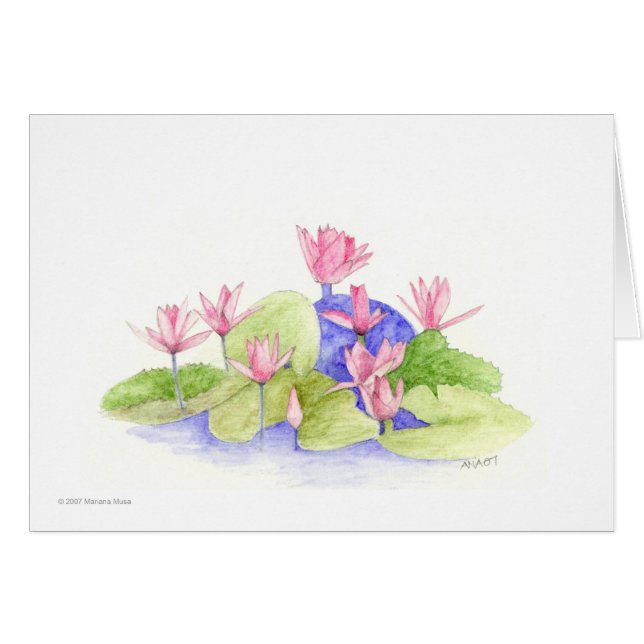 Water Fowers Card (Front Horizontal)