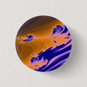 WATER FRACTAL 1 INCH ROUND BUTTON