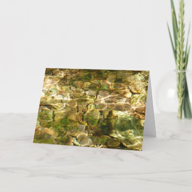 Water from Hot Springs Green-Gold Nature Card (Front)