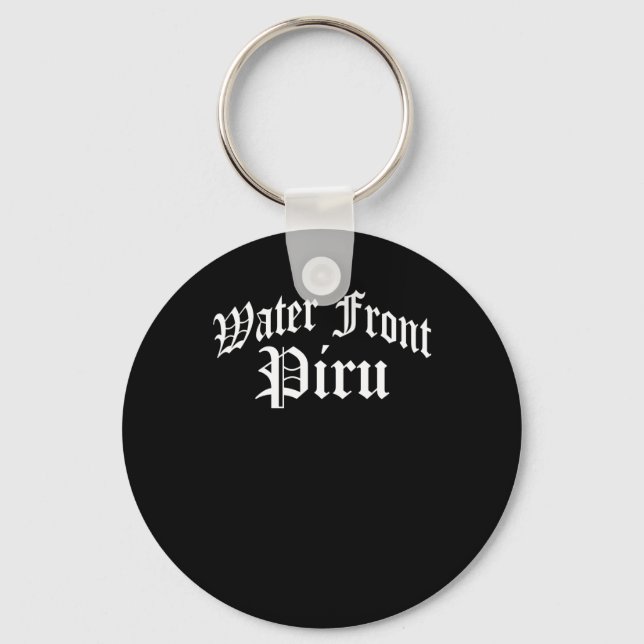 Water Front Piru Sticker  Keychain (Front)
