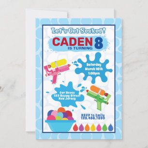 Water Game Birthday Invitation