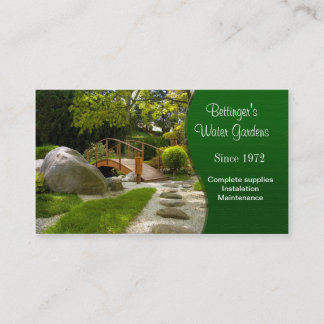 Water Garden and Landscaping Business Card