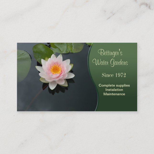 Water Garden Business Card (Front)
