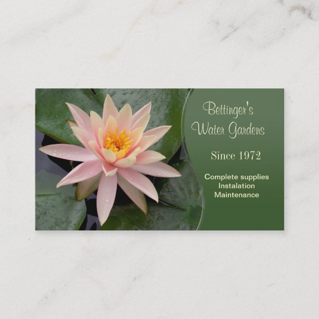 Water Garden Business Card (Front)