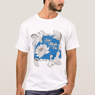 Water Garden Zen Mode Koi Fish Art T-Shirt