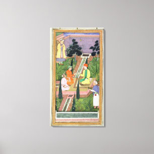 Water gardens, from the Clive Album (gouache on pa Canvas Print