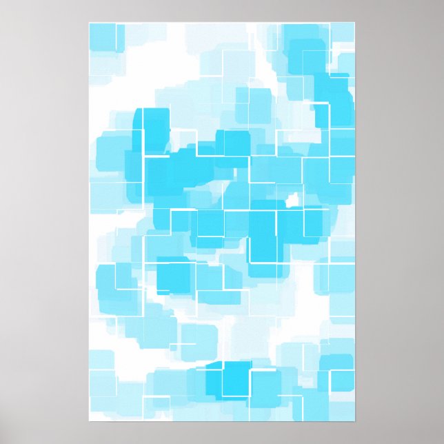 "Water" Geometric Art Poster (Front)