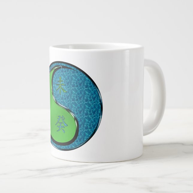 Water Goat Large Coffee Mug (Front Right)