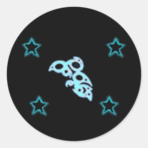 WATER GODRUNE Stars Classic Round Sticker