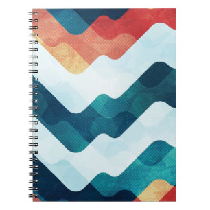 Water Grunge Effect Seamless Pattern Notebook