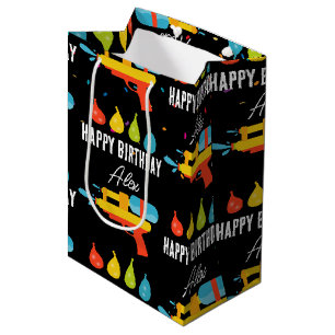 Water Gun & Balloons Summer Birthday Party Medium Gift Bag
