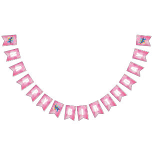 Water Gun girl Birthday Bunting Flags