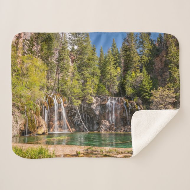 Water | Hanging Lake Glenwood Springs, Colorado Sherpa Blanket (Front (Horizontal))