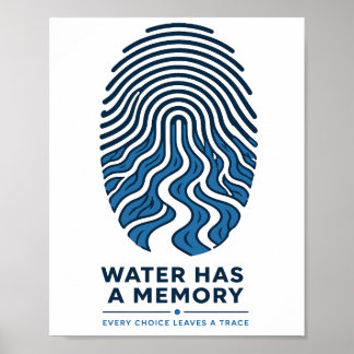 Water Has A Memory Fingerprint Poster