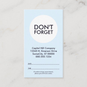 water haze appointment card