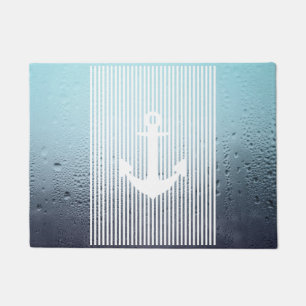 water haze nautical anchor doormat