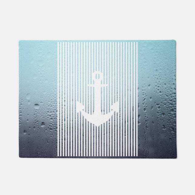water haze nautical anchor doormat (Front)