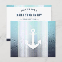 water haze nautical anchor invitation flyer