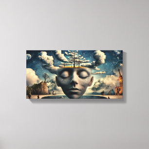 Water hole alignment Stretched Canvas Print