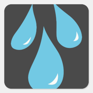 Water Hoodie Square Sticker