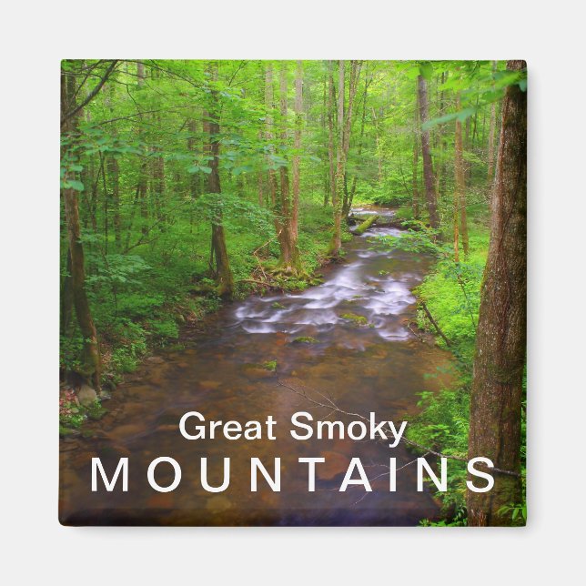 Water in the Great Smoky Mountains National Park Magnet (Front)