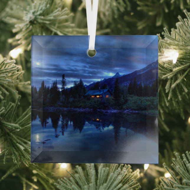 Water | Jenny Lake Grand Teton National Park Glass Ornament (Insitu)
