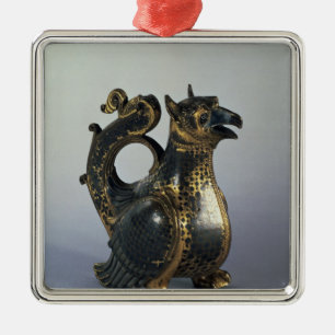 Water jug in the shapeof a griffin metal ornament
