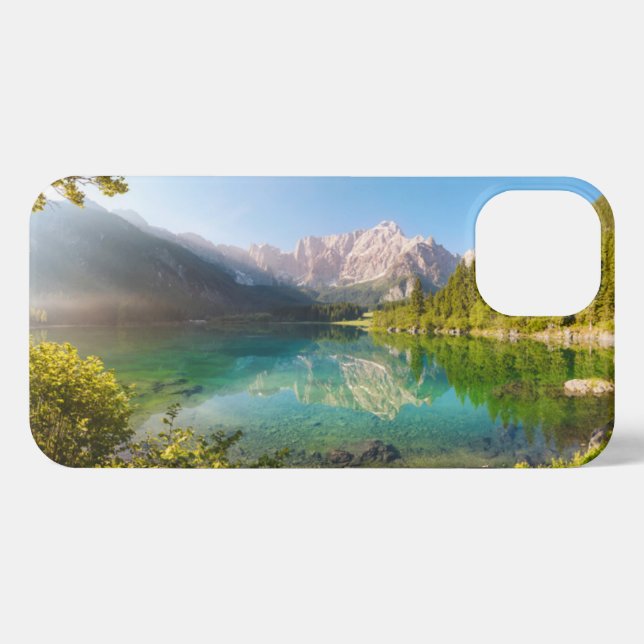 Water | Lago di Fusine Mount Gangart Julian Alps iPhone Case (Back Horizontal)