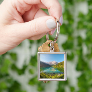 Water Lago di Fusine Mount Gangart Julian Alps Keychain