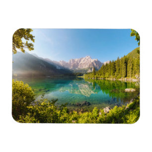 Water   Lago di Fusine Mount Gangart Julian Alps Magnet