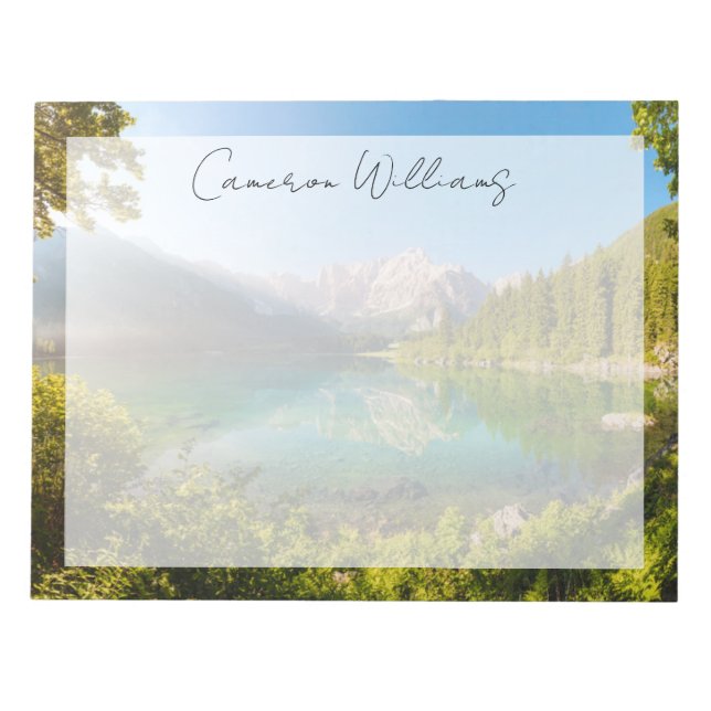 Water | Lago di Fusine Mount Gangart Julian Alps Notepad (Front)