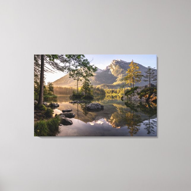 Water | Lake Hintersee Berchtesgaden Germany Canvas Print (Front)