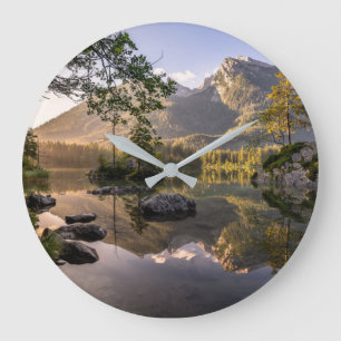 Water   Lake Hintersee Berchtesgaden Germany Large Clock