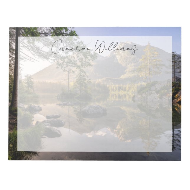 Water | Lake Hintersee Berchtesgaden Germany Notepad (Front)