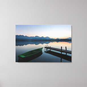 Water Lake Hopfen Bavarian Alps Germany Canvas Print