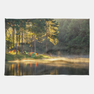 Water   Lake in Meahongson, Thailand Kitchen Towel