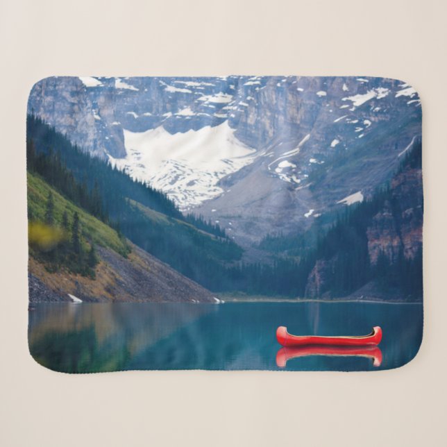 Water | Lake Louise Canadian Rocky Mountains Sherpa Blanket (Front (Horizontal))