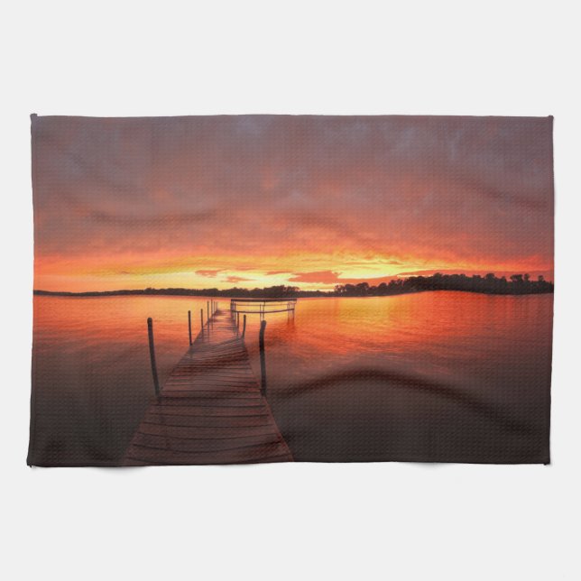 Water | Lake Minnetonka, Minnesota Kitchen Towel (Horizontal)