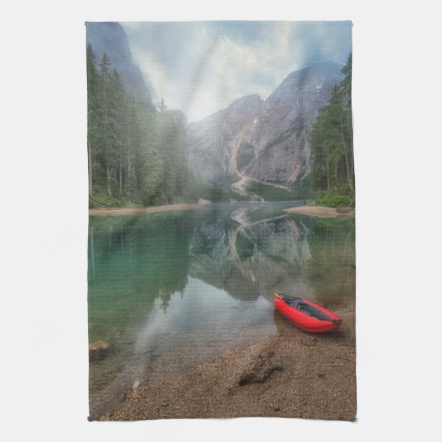 Water | Lake South Tyrol, Italy Kitchen Towel (Vertical)