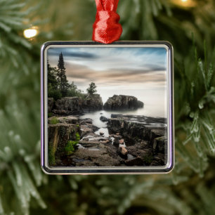 Water Lake Superior Grand Marais, Minnesota Metal Ornament