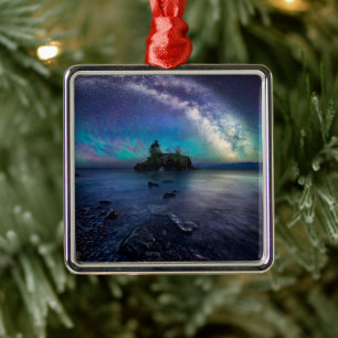 Water Lake Superior Minnesota Metal Ornament
